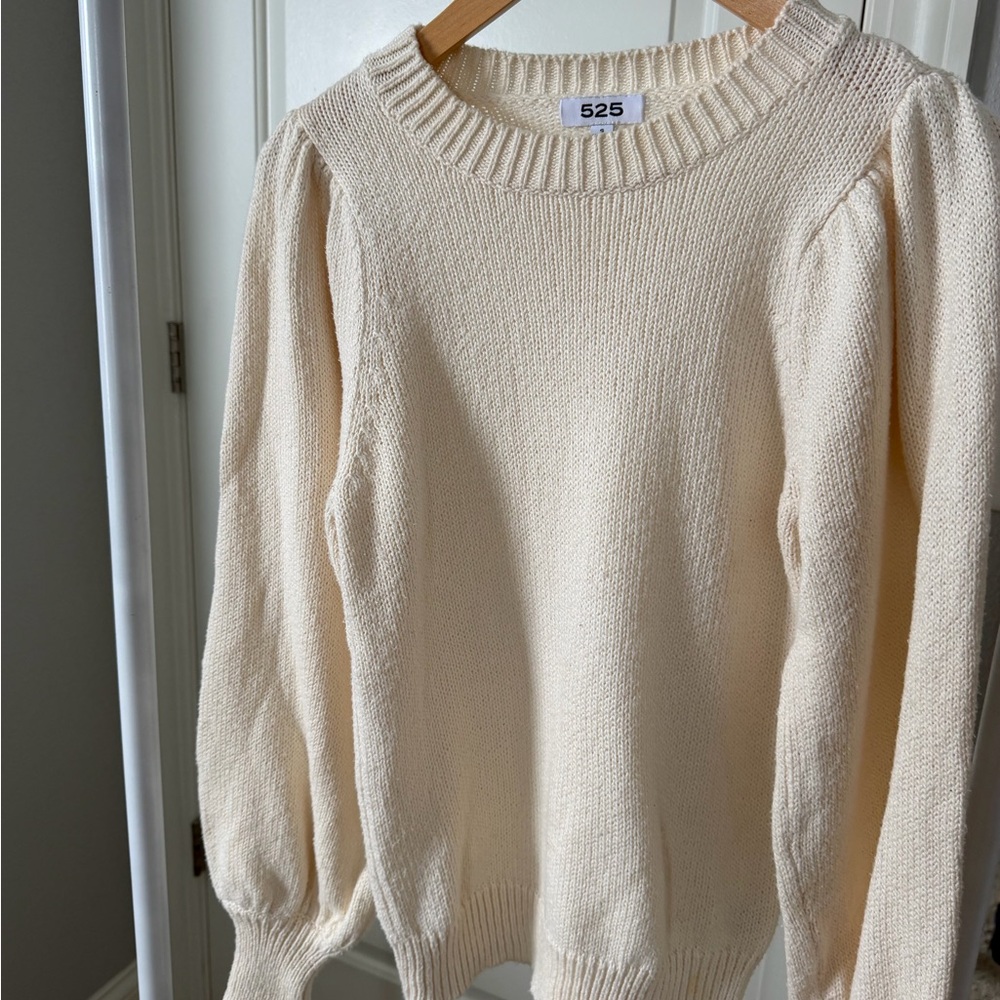 525 America Women's Classic Cream Crew Neck Sweater